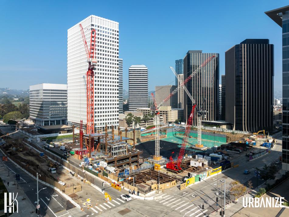 Steel skeleton rises for Century City Center office tower Urbanize LA